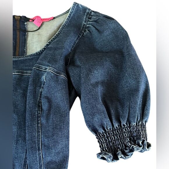 Betsey Johnson Zip-Up Short Sleeve Denim Mini Dress. Size 0. NWOT - Picture 7 of 8